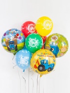 Воздушный шар фольгированный 18" «Весёлое путешествие. Синий трактор», 5 шт. - Фото 3