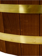 УЦЕНКА Шайка 10 л с пластиковой вставкой, ручки веревка, латунный обруч ТЕРМО липа - Фото 7