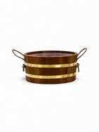 УЦЕНКА Шайка 10 л с пластиковой вставкой, ручки веревка, латунный обруч ТЕРМО липа - Фото 5