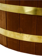 УЦЕНКА Шайка 10 л с пластиковой вставкой, ручки веревка, латунный обруч ТЕРМО липа - Фото 6