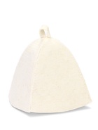 Шапка для бани с принтом "Силён, умён, в бане закалён", белая 10952613