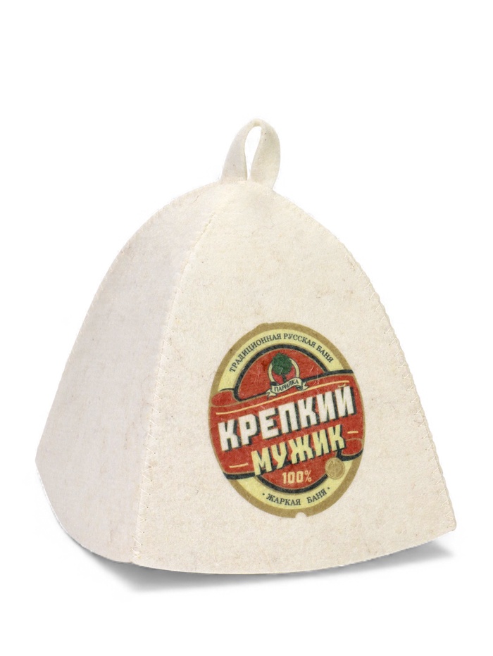 Шапка для бани и сауны «Крепкий мужик», полиэфир, шерсть - Фото 1