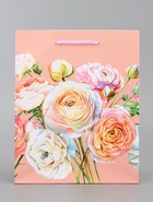 Пакет подарочный ламинированный вертикальный «Цветочная роспись», 18×22.3×10 см 10961828