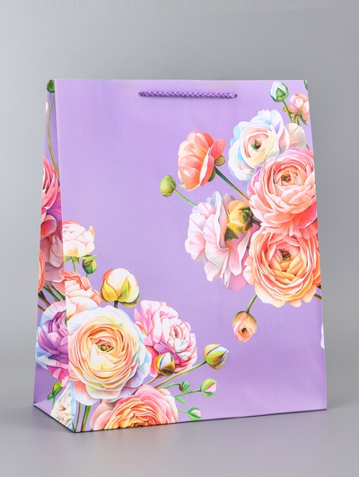 Пакет подарочный ламинированный вертикальный «От всего сердца», 26×12×32 см