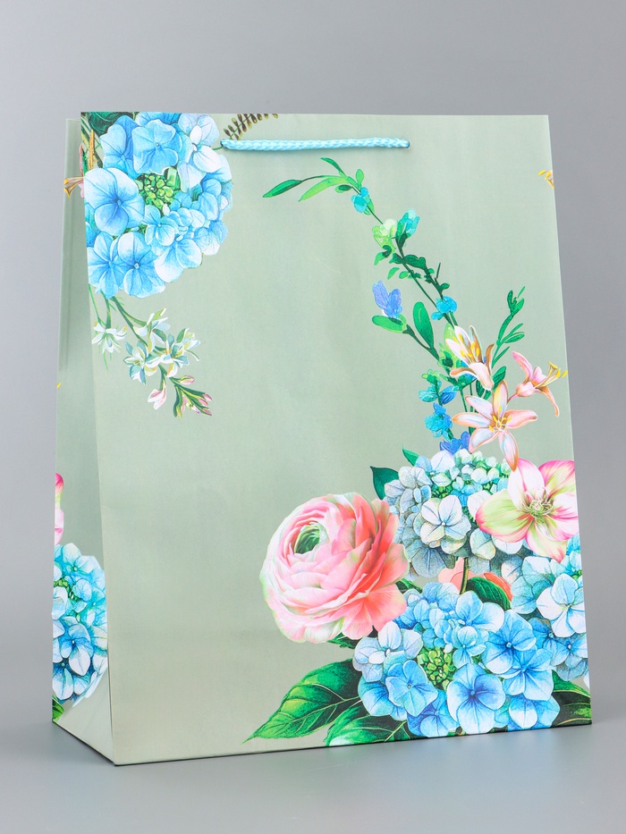 Пакет подарочный ламинированный вертикальный «Гармония цветов», 26×12×32 см - Фото 1