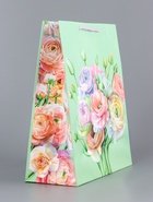 Пакет подарочный ламинированный вертикальный «Цветочный вальс», 26?12?32 см (комплект 2 шт) - фото 64217465