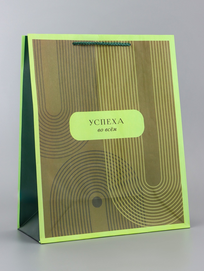 Пакет подарочный ламинированный вертикальный «Элегантность», 26×12×32 см - Фото 1