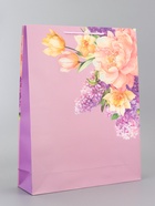 Пакет подарочный ламинированный вертикальный «Палитра лепестков», 33?42.5?10 см (комплект 2 шт) - фото 63634208
