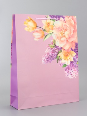 Пакет подарочный ламинированный вертикальный «Палитра лепестков», 33×42.5×10 см 10961847