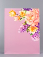 Пакет подарочный ламинированный вертикальный «Палитра лепестков», 33×42.5×10 см - Фото 2