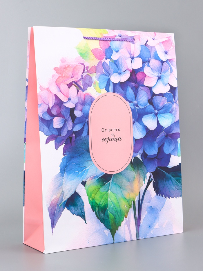 Пакет подарочный ламинированный вертикальный «Цветочные мелодии», 33×42.5×10 см - Фото 1