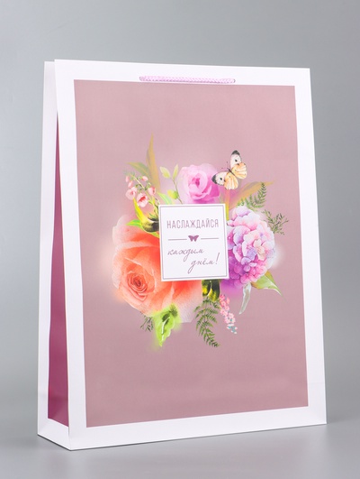 Пакет подарочный ламинированный вертикальный «Гармония», 33×42.5×10 см