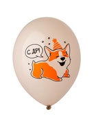 Воздушный шар латексный 14" «С днём рождения. Корги», 50 шт. - Фото 2