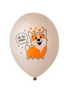 Воздушный шар латексный 14" «С днём рождения. Корги», 50 шт. - Фото 3
