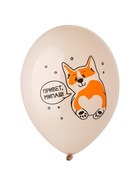 Воздушный шар латексный 14" «С днём рождения. Корги», 50 шт. - фото 63131887