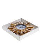 УЦЕНКА Часы настенные интерьерные «Солнце», дискретный ход, 25.5×25.5 см, циферблат d=11 см, золотистые, от батарейки 1×АА - Фото 12