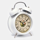 УЦЕНКА Будильник "Прованс", дискретный ход, d-9 см, с подсветкой, 17 х 11 см - Фото 2