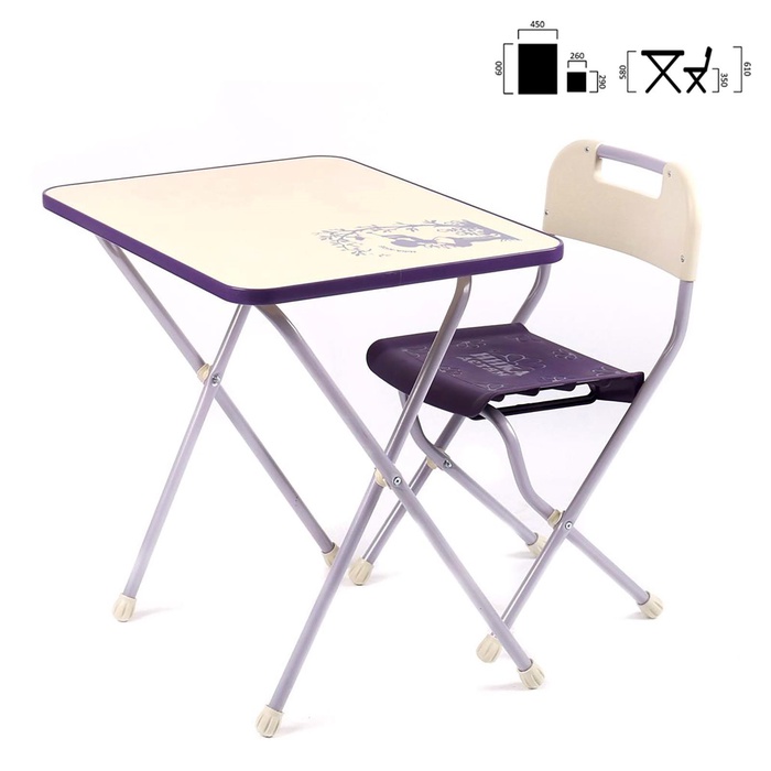 УЦЕНКА Комплект мебели "Ретро" сиреневый 3-7лет КПР/3 - Фото 1