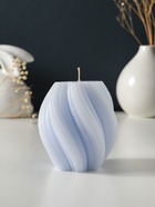 Свеча-цилиндр 9×8 см, 220 г, с нарезкой, лаванда - фото 63634298