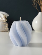 Свеча-цилиндр 9×8 см, 220 г, с нарезкой, лаванда - фото 63634299