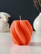 Свеча-цилиндр 9×8 см, 220 г, с нарезкой, персик - фото 63634302