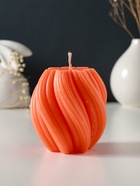 Свеча-цилиндр 9×8 см, 220 г, с нарезкой, персик - фото 63634303