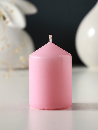 Свеча - цилиндр 4×6 см, 70 г, розовый