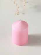 Свеча-цилиндр 4×6 см, 70 г, розовый - фото 63634328
