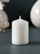 Набор: свеча-цилиндр 4×6 см, 70 г, 4 шт., белый - Фото 2