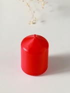 Набор: свеча-цилиндр 4×6 см, 70 г, 4 шт., красный - фото 63634336