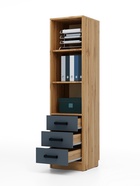 УЦЕНКА Пенал 400х400х1600, Дуб Вотан/Темно-серый - Фото 2