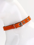 Ошейник кожаный однослойный  на  фетре неукрашенный, 1,2 см, ОШ 20-26 см, - фото 63131988