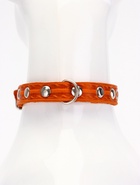 Ошейник кожаный однослойный украшенный, 1,2 см, ОШ 20-26 см микс цветов - фото 809369261