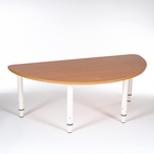 УЦЕНКА Стол Полукруг растущий гр.0-3 на металлокаркасе, Бук бавария светлый - Фото 1