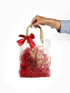 Подарочный пакет с наполнителем,лентой и гирляндой, 20 × 8 × 25 см - фото 63132048