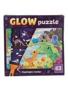 УЦЕНКА Пазл светящийся в темноте «Динозавры», 63 детали, с фонариком - Фото 3