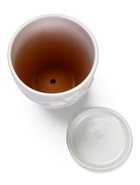 Горшок цветочный с поддоном 1,4 л, d15/h13 см белый керамика, "Голландия" (М) 10959214