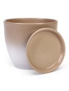 Горшок цветочный с поддоном 1,4 л, d15/h13 см капучино керамика, "Туман" (М) 10959215
