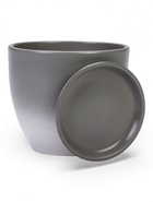 Горшок цветочный с поддоном 1,4 л, d15/h13 см серый керамика, "Туман" (М) 10959216
