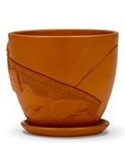 Горшок для цветов «Голландия», 1.4 л, d=14.5 см, h=13 см, керамический, с поддоном, коричневый - фото 23599003