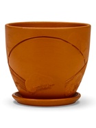 Горшок для цветов «Голландия», 1.4 л, d=14.5 см, h=13 см, керамический, с поддоном, коричневый - фото 23599004