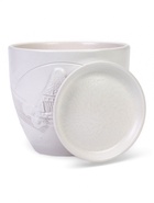 Горшок цветочный с поддоном 2,5 л, d18/h16 см белый керамика, "Голландия" (М) 10959223