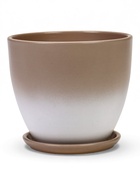 Горшок для цветов «Туман», 2.5 л, d=17.5 см, h=15.5 см, керамический, с поддоном, коричневый 10959224