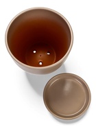 Горшок для цветов «Туман», 2.5 л, d=17.5 см, h=15.5 см, керамический, с поддоном, коричневый 10959224