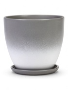 Горшок цветочный с поддоном 2,5 л, d18/h16 см серый керамика, "Туман" (М) 10959225