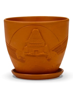 Горшок для цветов «Голландия», 2.5 л, d=17.5 см, h=15.5 см, керамический, с поддоном, коричневый 10959226