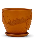 Горшок для цветов «Голландия», 2.5 л, d=17.5 см, h=15.5 см, керамический, с поддоном, коричневый 10959226