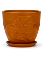 Горшок для цветов «Голландия», 2.5 л, d=17.5 см, h=15.5 см, керамический, с поддоном, коричневый 10959226