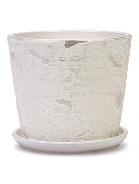 Горшок для цветов «Венера», 2.6 л, d=18 см, h=16 см, керамический, с поддоном, белый 10959227