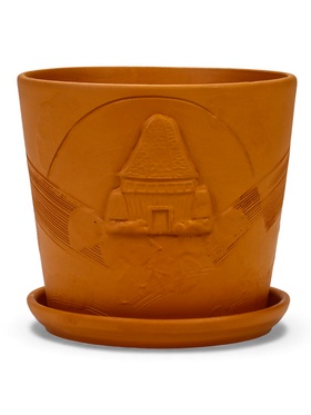 Горшок для цветов «Голландия», 2.6 л, d=17.5 см, h=16 см, керамический, с поддоном, коричневый 10959228